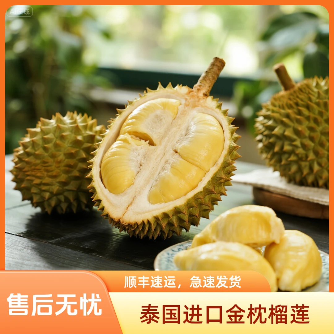 【泰国进口】金枕榴莲榴莲肉果肉400g树熟低温冷冻真空泰国金枕榴莲