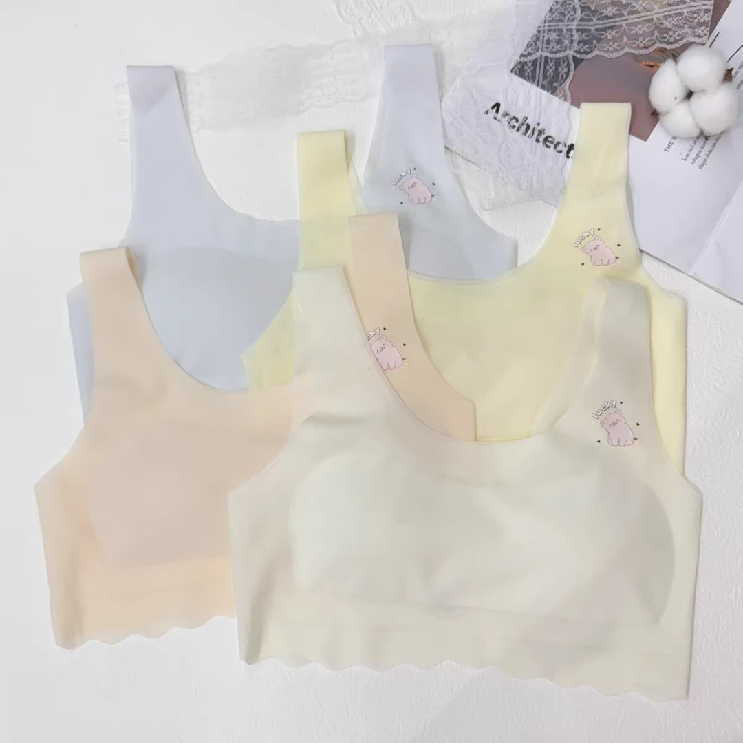 中小学生发育期无痕少女文胸小背心3716