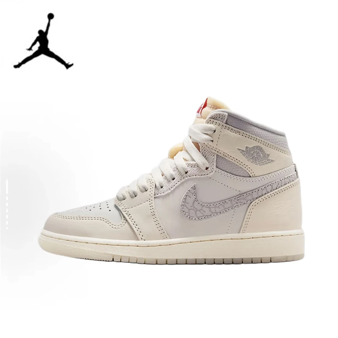 NIKE/耐克Air Jordan 1 High女白灰防滑耐磨高帮板鞋IH4281100