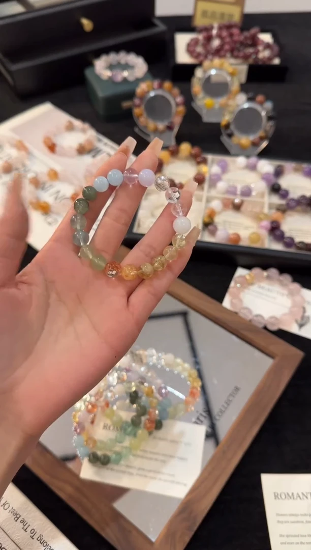 未镶嵌手链水晶多宝x3339