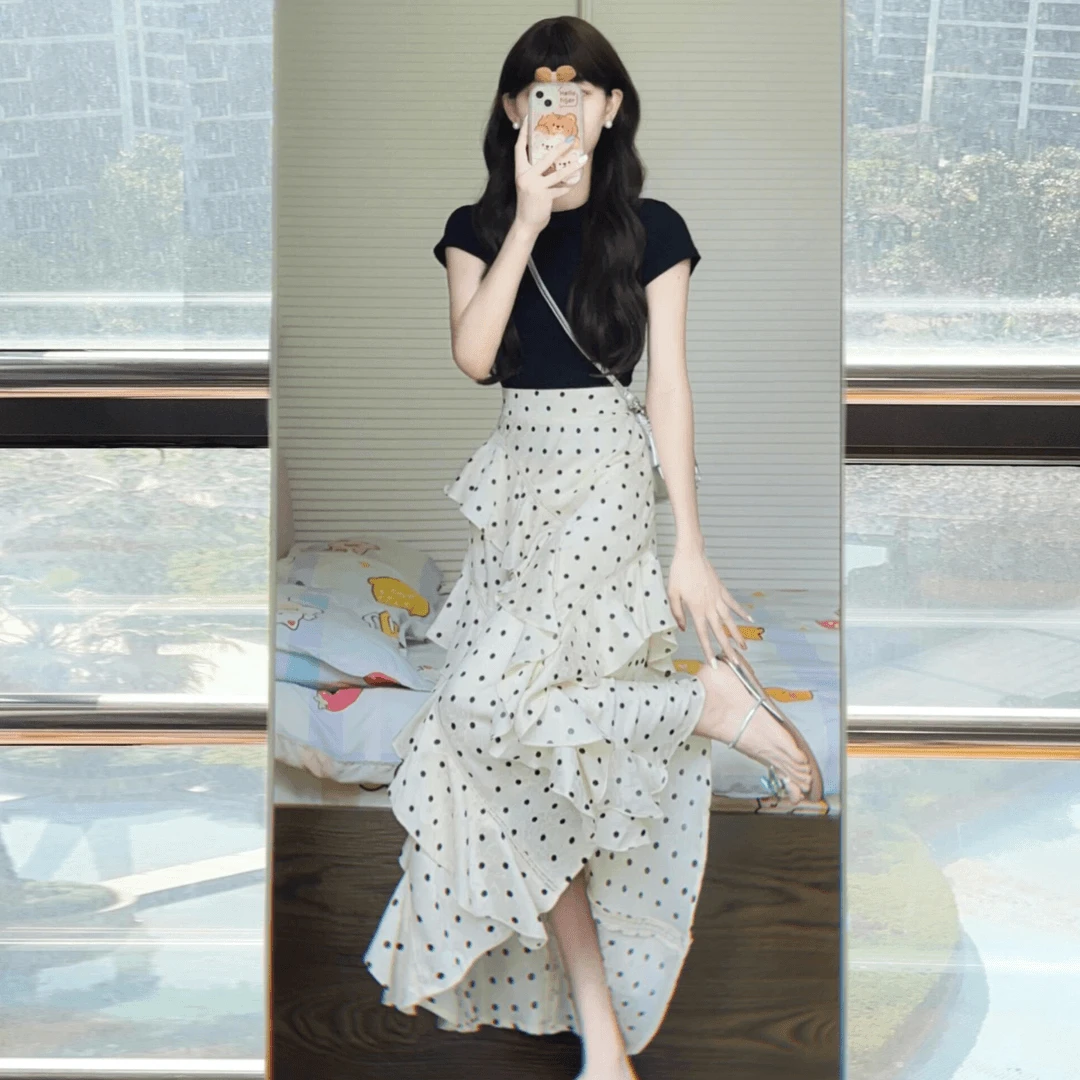 夏装高级感小香风套装裙子女爆款2025新款气质女装洋气时髦两件套