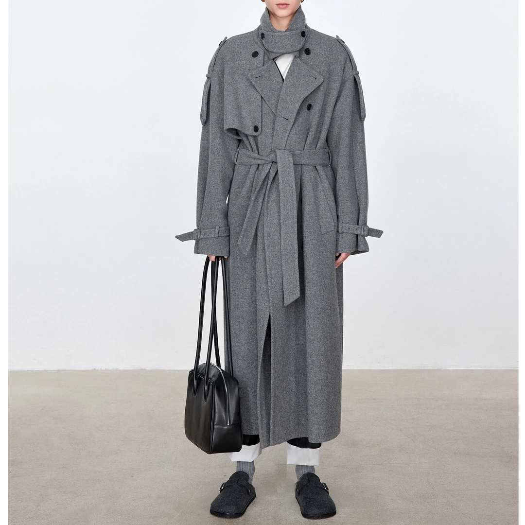 【轻奢高级感】秋冬双面羊毛呢大衣气质中长款韩系驼色过年外套1880