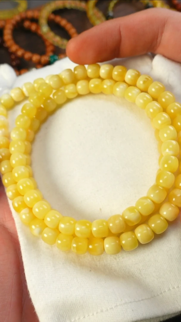 【闪购商品】蜜蜡手链未镶嵌2524/7.5mm108