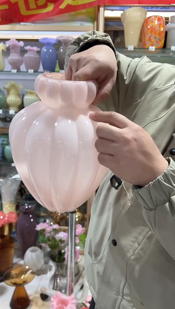 【闪购商品】无铅玻璃肉粉色丸子头微瑕，介意勿拍