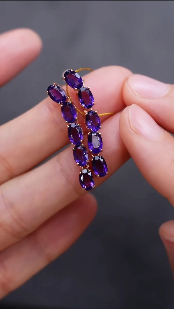 耳饰银S925镶嵌水晶耳饰