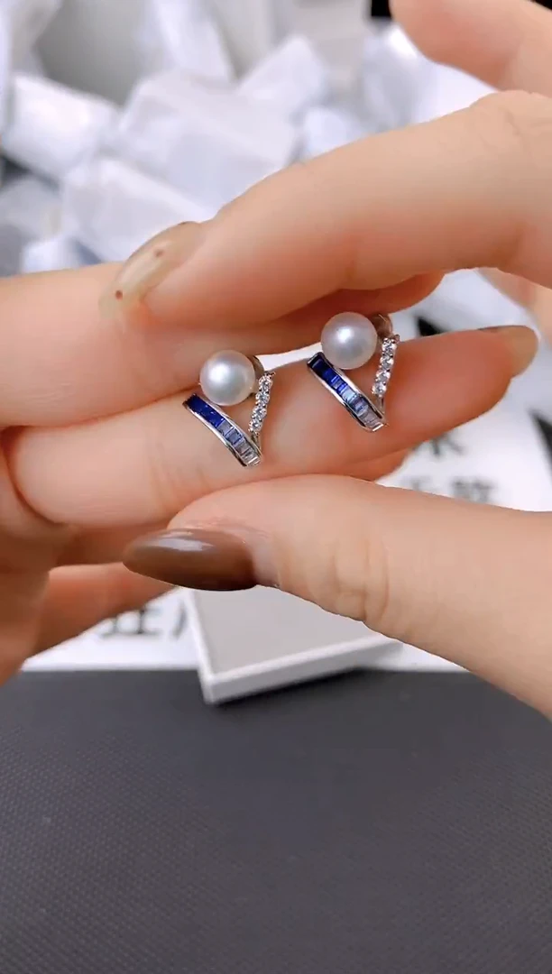 未镶嵌耳饰淡水珍珠ed1018