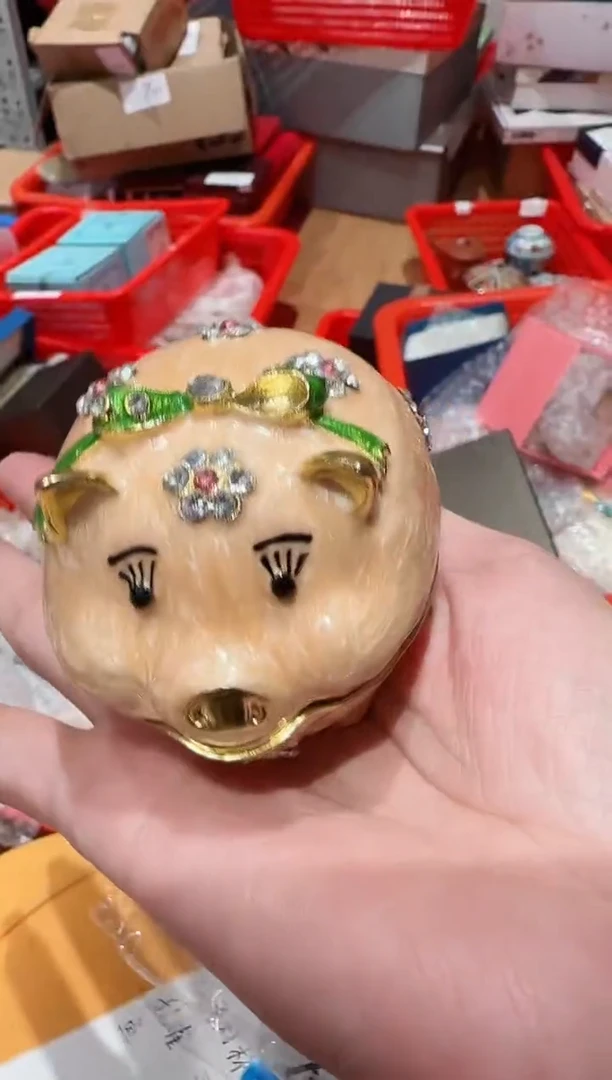 茶宠珐琅首饰盒摆件AD101