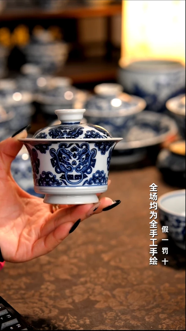 景德镇全手工手绘柴窑茶器福利