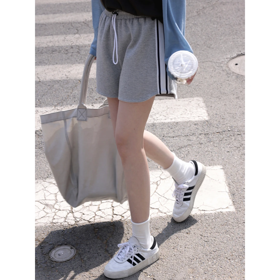 张贝贝ibell【省钱风】美式高腰运动宽松短裤女 休闲百搭裤子