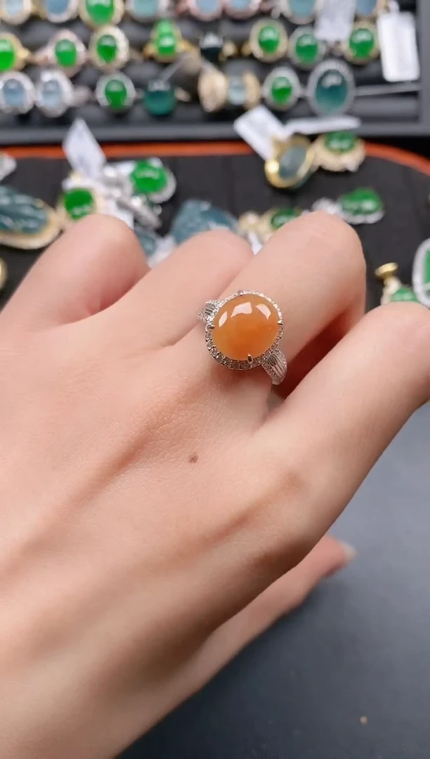 银S925镶嵌戒指翡翠11