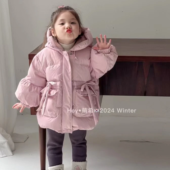 【小羊多米】粉色甜美蝴蝶结中长款 Y Y服