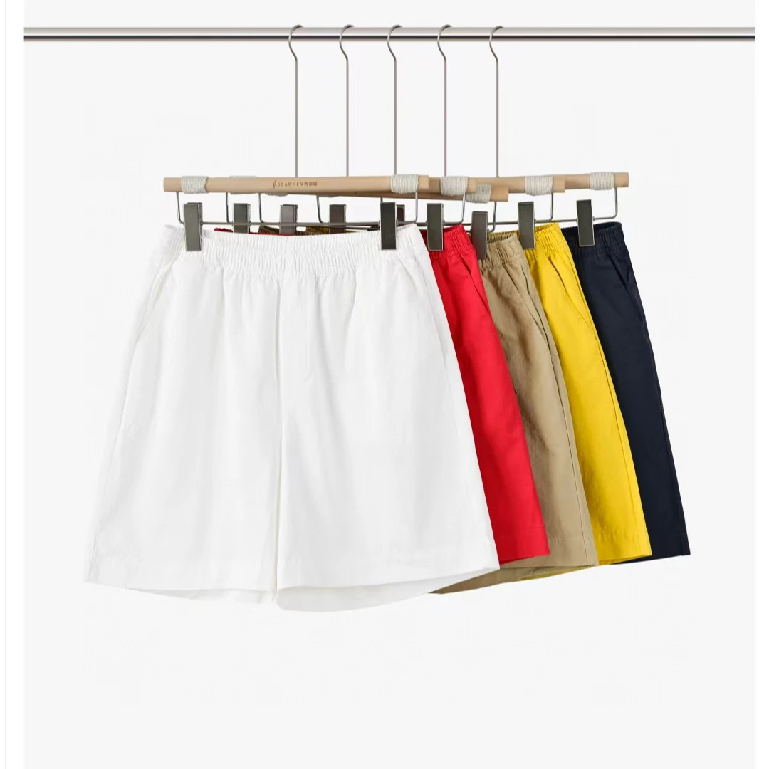 海盐酵素水洗元气减龄高腰百搭纯色薄款工装短裤3507