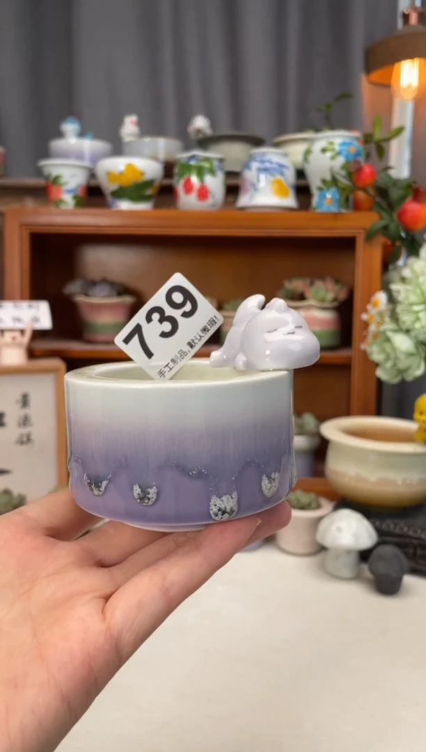 瓷片739知木小芳花盆