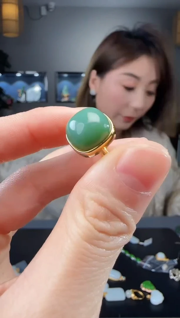 【闪购商品】和田玉戒指银S925镶嵌1