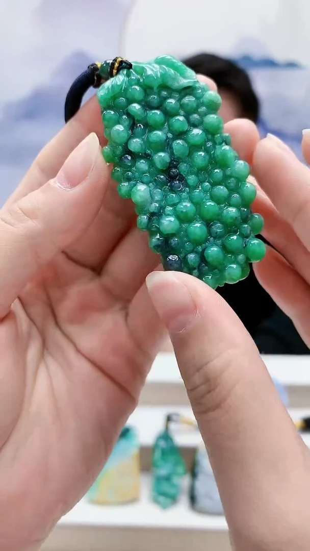 未镶嵌定制翡翠5060lr-毛货挂件7