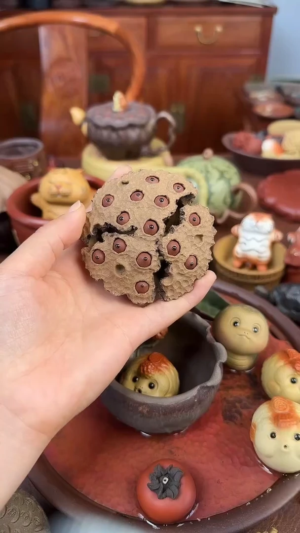 紫砂茶宠段泥大莲子