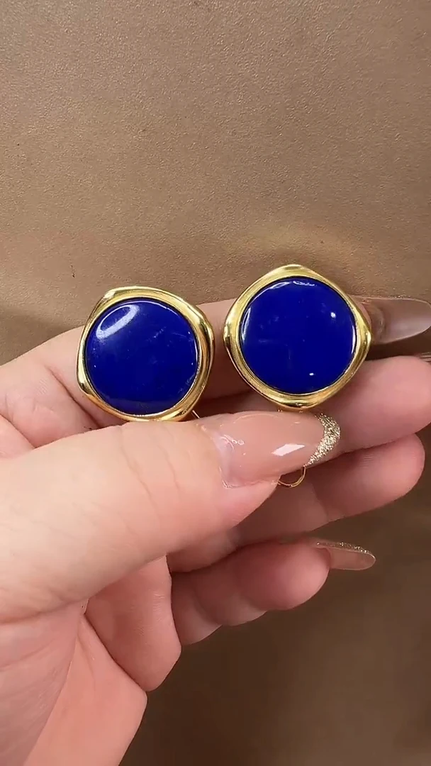 未镶嵌青金石耳饰耳环