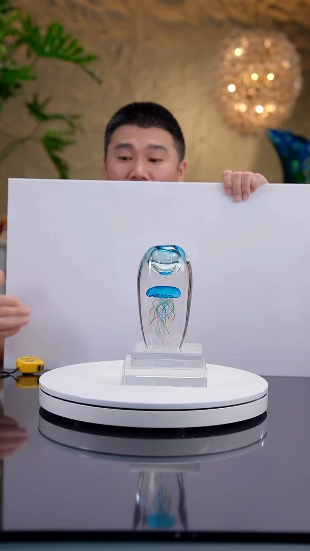 手工艺品琉璃宝石蓝色水母香薰瓶