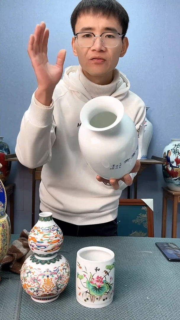 【闪购商品】瓷片景德镇节节高升陶瓷摆件