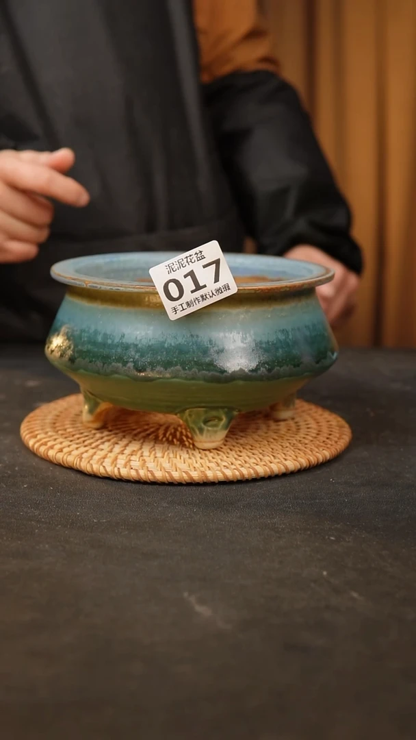 【闪购商品】瓷片017泥泥手工花盆