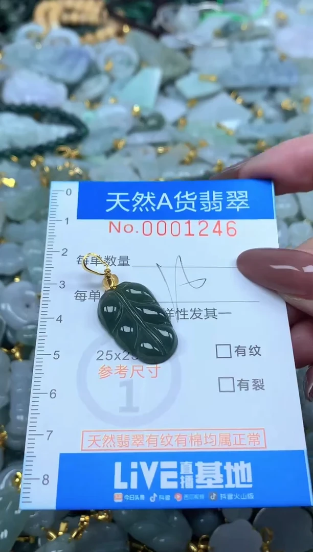 颈饰未镶嵌翡翠净货挂件-1246