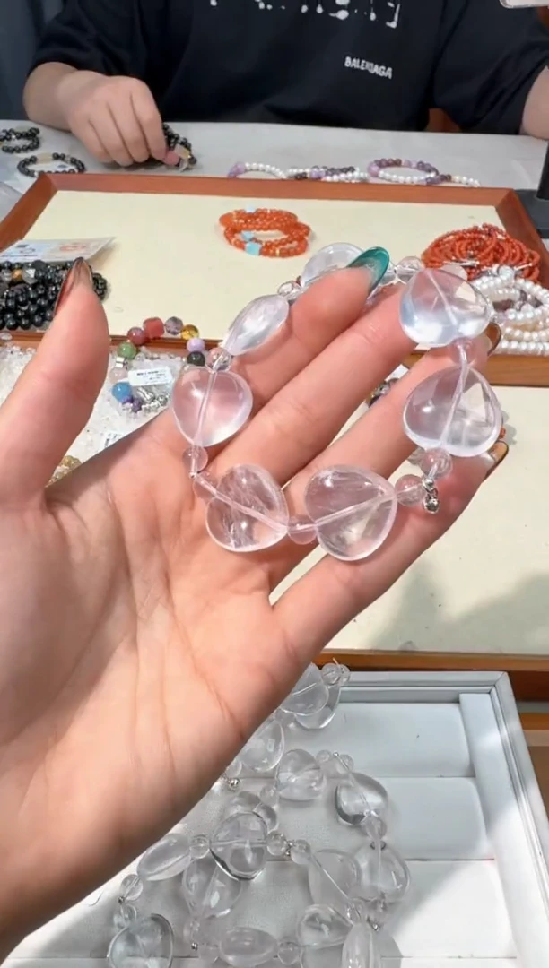 【闪购商品】水晶手链未镶嵌A062奶白爱心手串