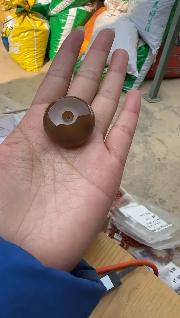 【闪购商品】玛瑙/玉髓配饰未镶嵌原矿无优化鸡油黄平安扣
