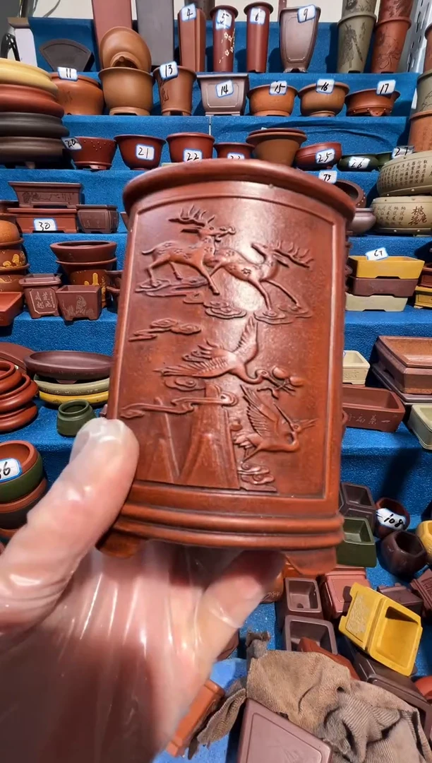 【闪购商品】紫砂紫砂花盆6.5*11