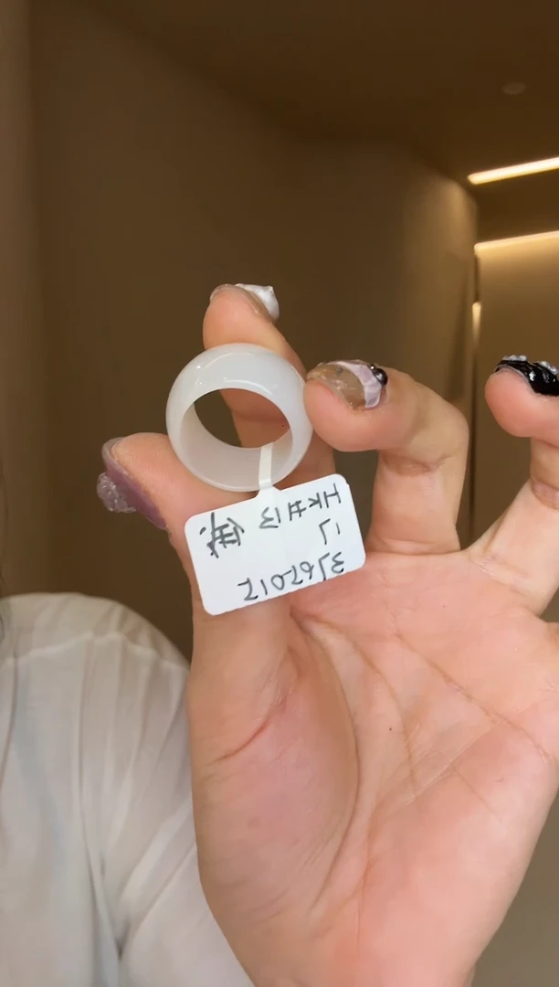 【闪购商品】和田玉戒指未镶嵌13码俄白