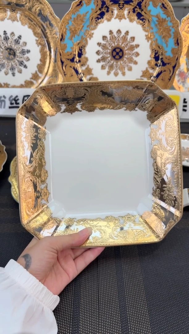 瓷片8英寸方形菜盘 正品