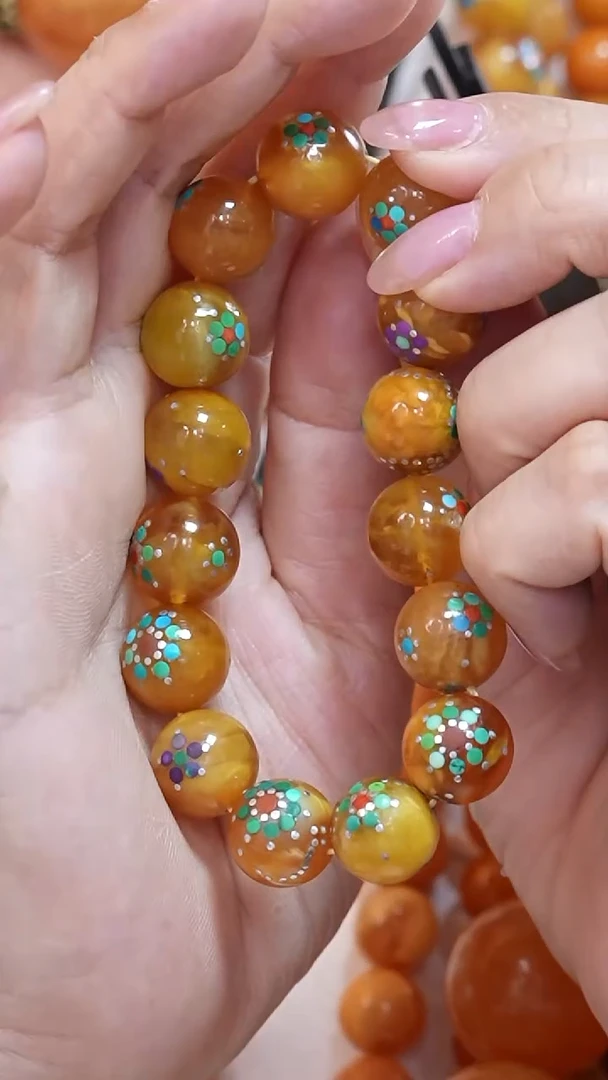 蜜蜡颈饰未镶嵌8555天然蜜蜡珠宝奇石云端妖孽全部保真