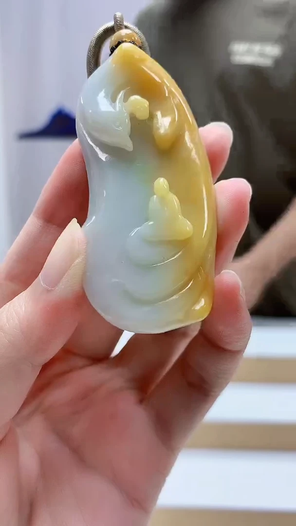 未镶嵌定制翡翠4917zm-毛货挂件悟道75