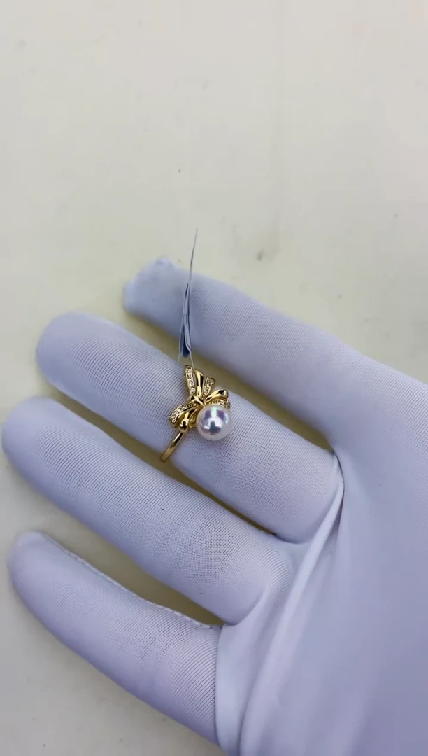 银S925镶嵌饰品海水珍珠热巴款戒指