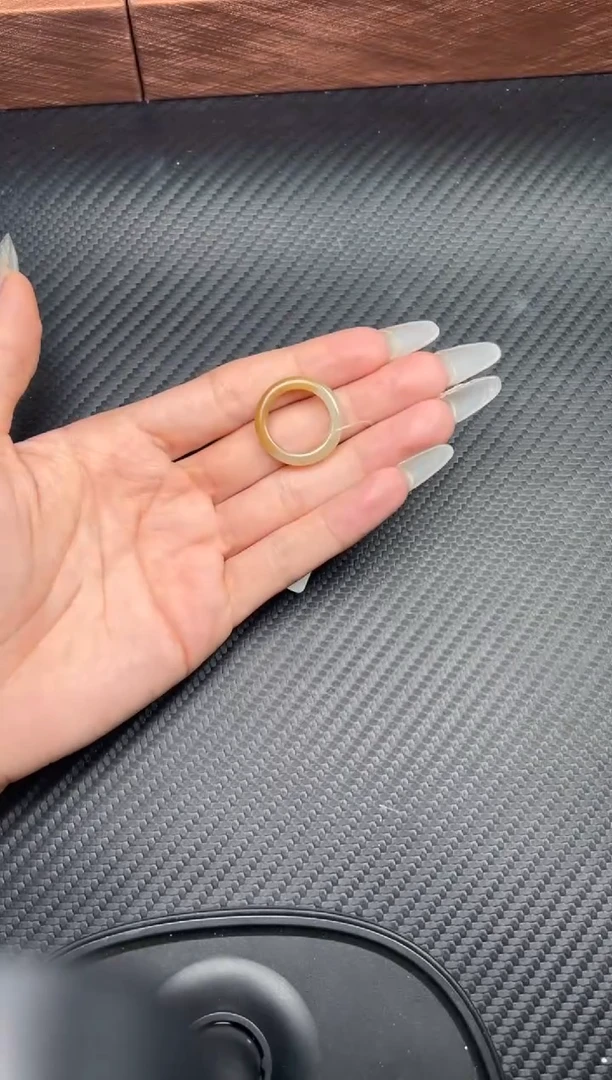 未镶嵌戒圈和田玉若羌微色差16+戒圈m