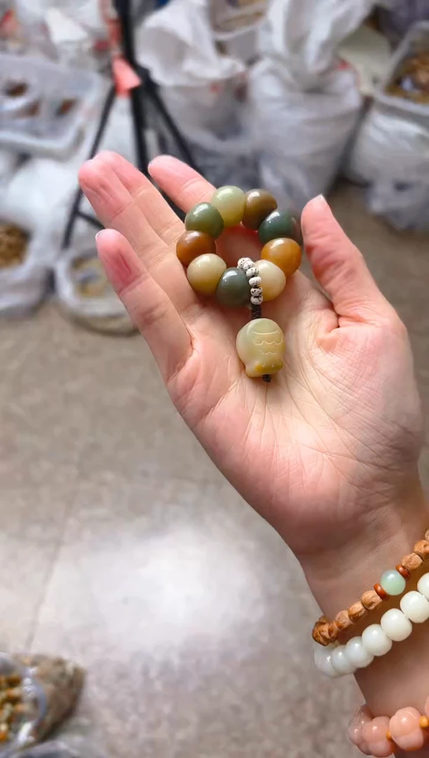 吊坠菩提根/象牙果多宝手捻  鱼