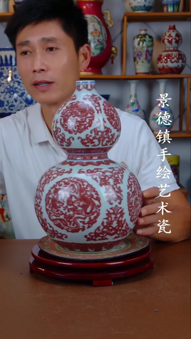摆件景德镇手工手绘陶瓷摆件60