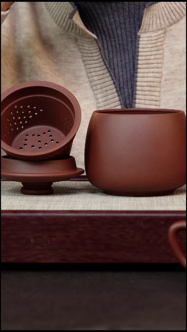 茶杯紫砂君子怀德三件套