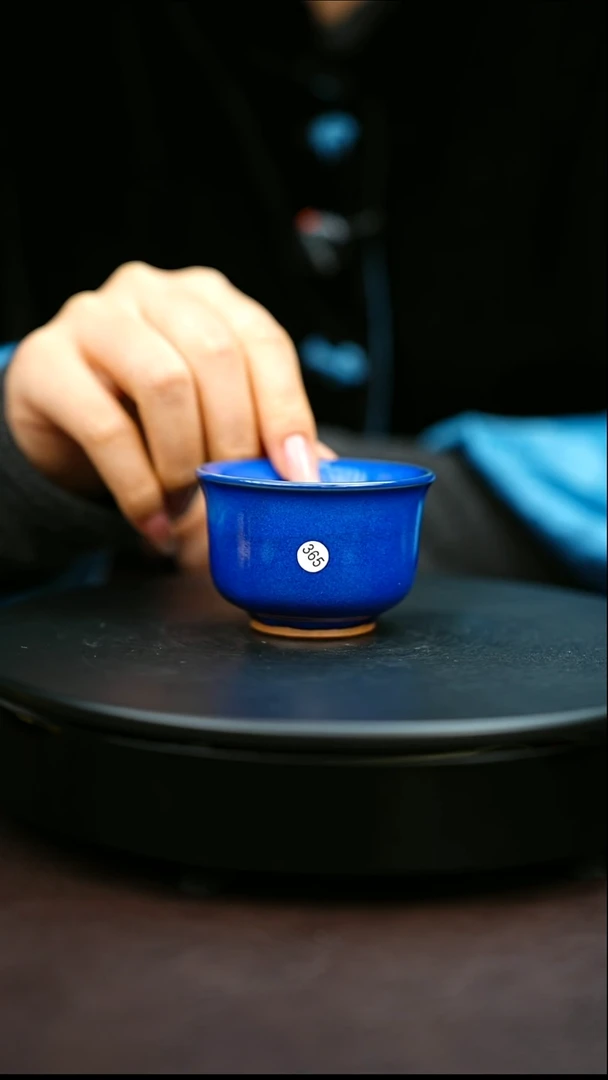 365#原矿钧瓷炉钧釉直口杯