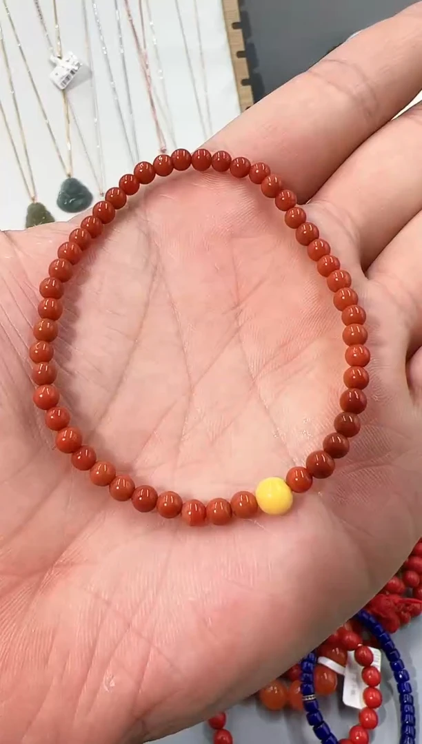 【闪购商品】南红玛瑙手链未镶嵌南红小米珠单圈手串