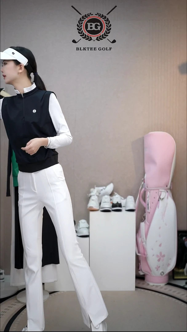 黑色假两件m＋白色裤子L