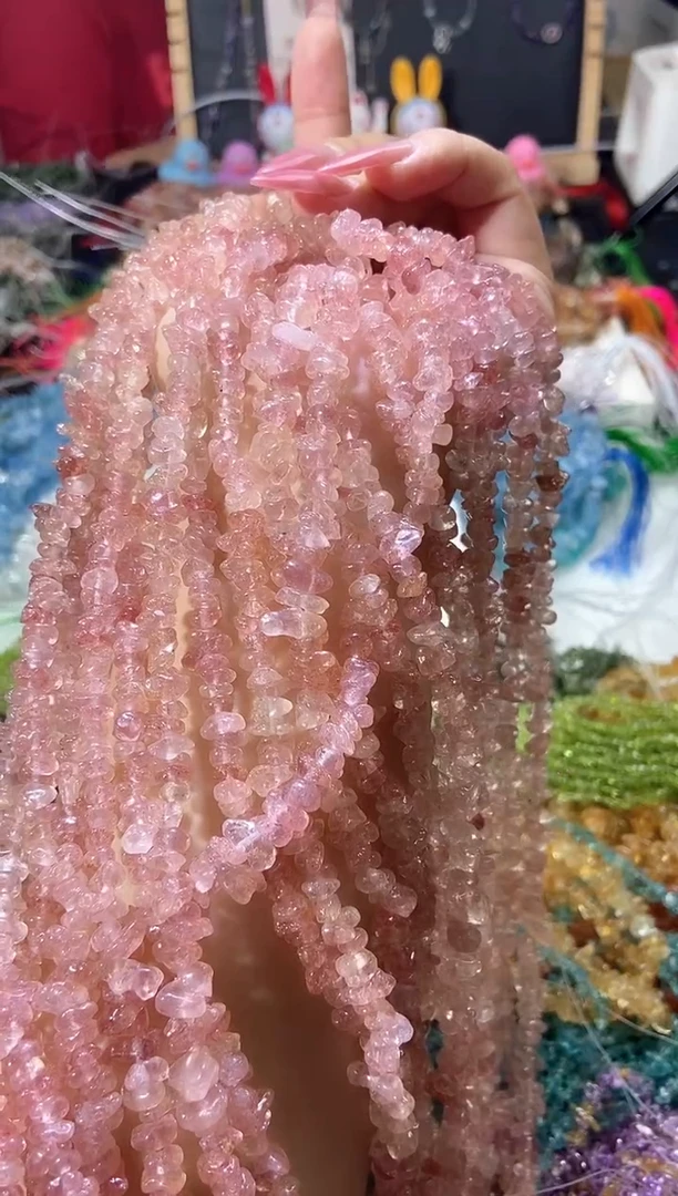 水晶珠宝半成品未镶嵌草莓晶