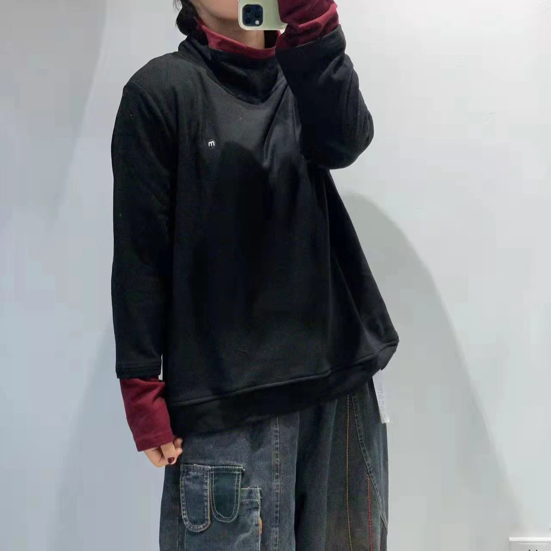 8086新款秋冬加绒加厚休闲减龄显瘦长袖卫衣T恤