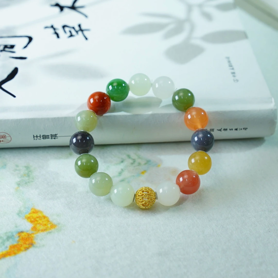 【睿泽&小池专属】18K和田玉多宝手串 12mm
