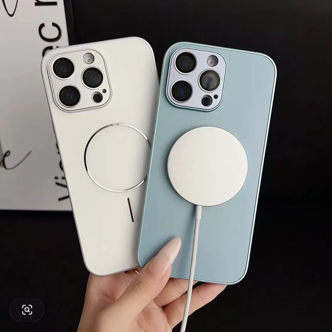 细圈磁吸适用苹果16Promax/15/14/13电镀细圈防摔iPhone手机壳