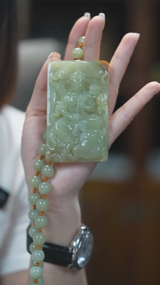 颈饰未镶嵌和田玉普贤