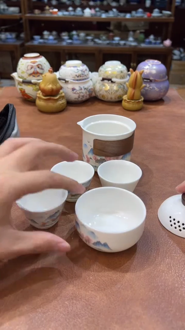 真的很便宜会开片的旅行茶具