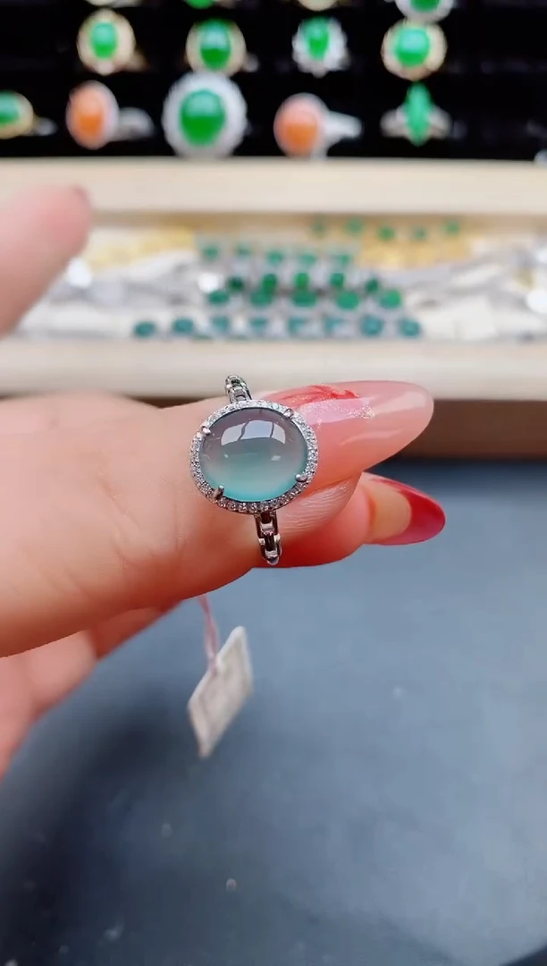 【闪购商品】翡翠戒指银S925镶嵌508050