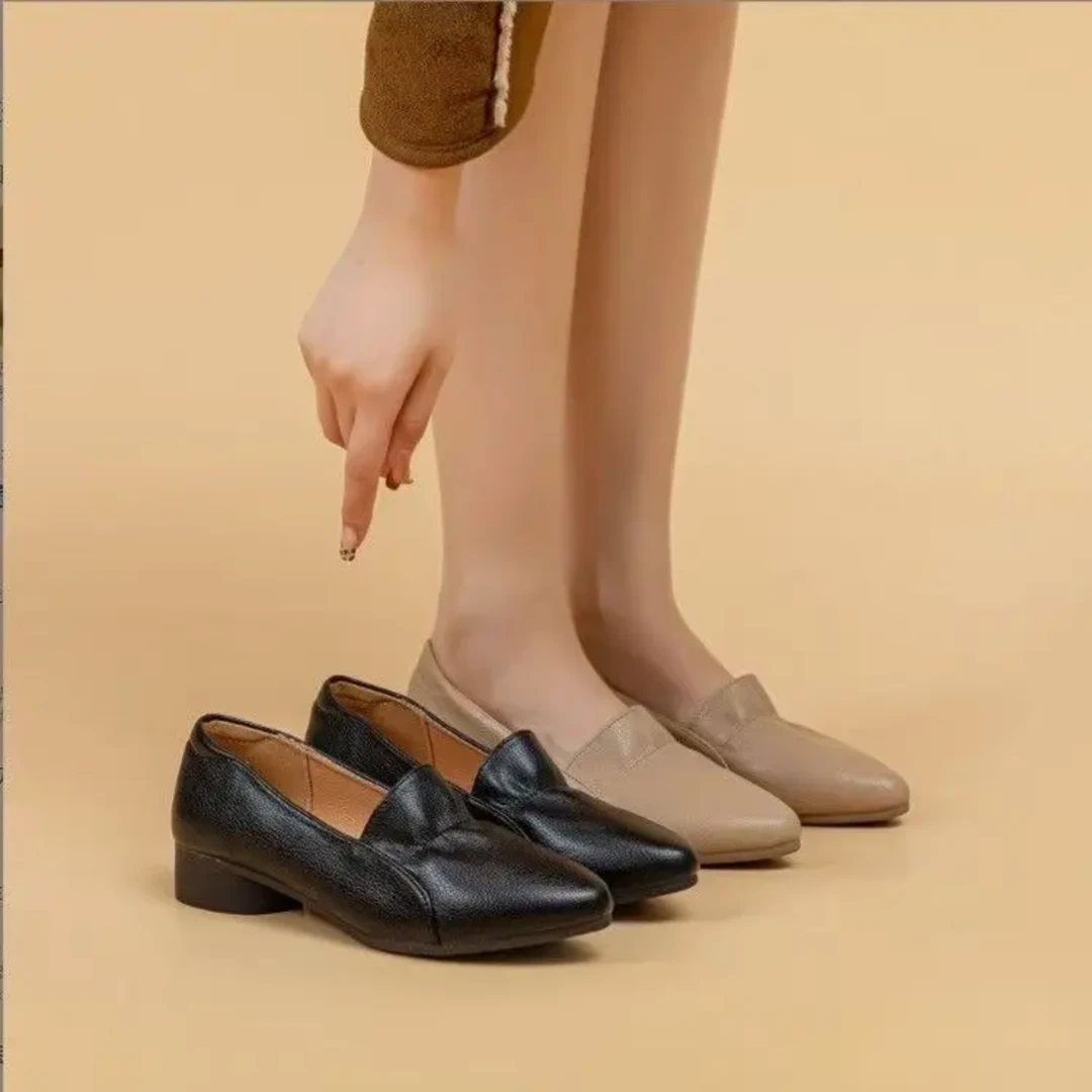 粉咝团专享女神一人①双】品牌补贴，专柜直发软皮单鞋