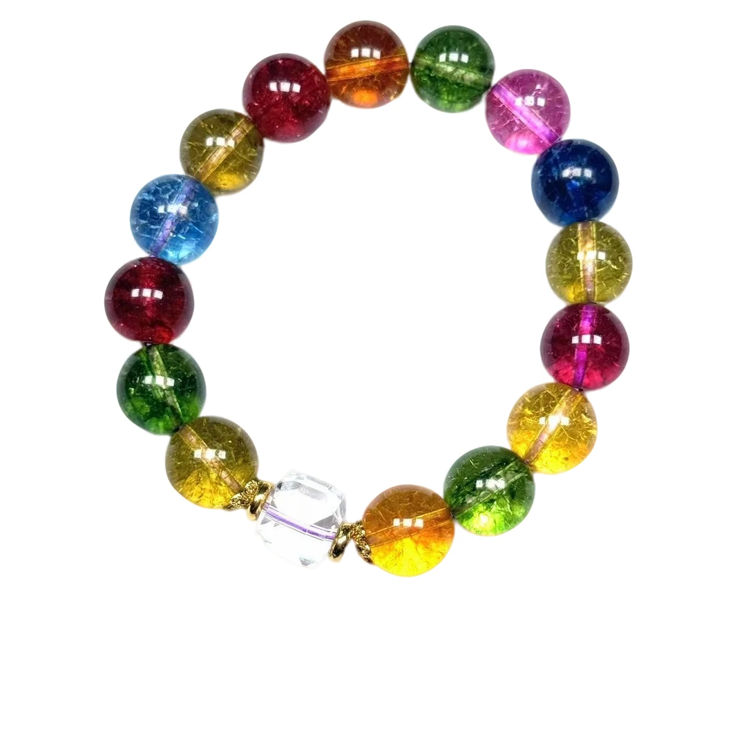 【符老板】s1358-轻奢设计款多彩圆珠手串-赠礼盒