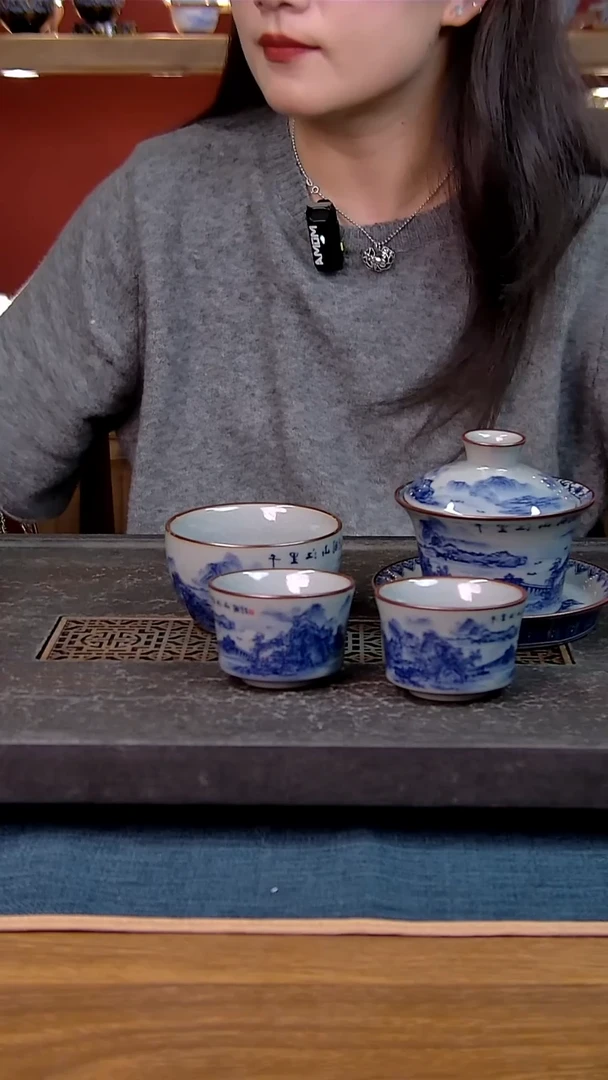 简装家用款4件套 老陶泥开片纹陶瓷茶具